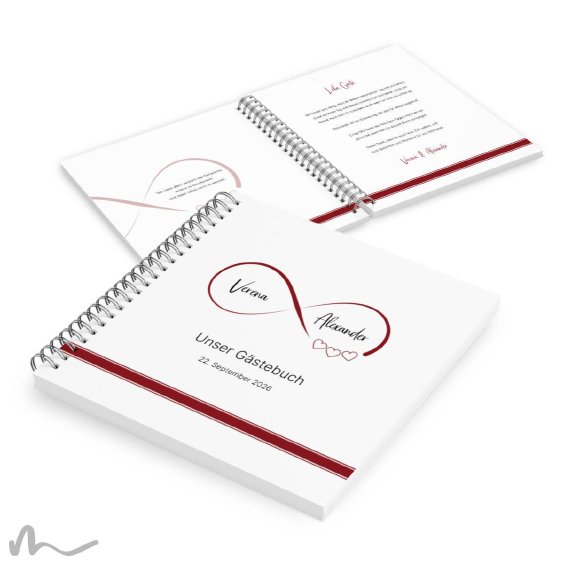 Gästebuch Hochzeit Infinity Heart