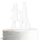 Cake Topper Kleine Familie Junge Weiss