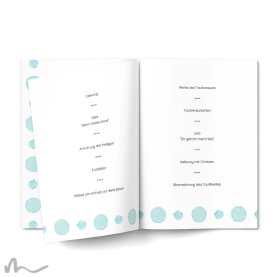 Kirchenheft Taufe Farbtupfer 15 x 21 cm