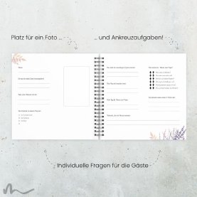 Gästebuch Taufe Lavendel Zweige
