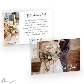 Dankeskarte Hochzeit Understatement 15 x 10 cm Doppelseitig
