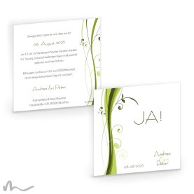 Hochzeitseinladung Ametrin 14.5 x 14.5 cm Doppelseitig