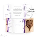 Hochzeitseinladung Ametrin Holzherz 14.5 x 14.5 cm Fensterfalz