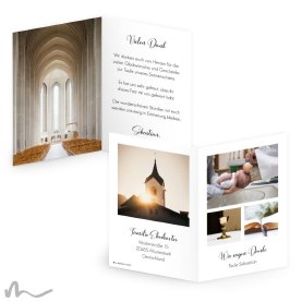 Dankeskarte Taufe Understatement 10 x 15 cm Klappkarte