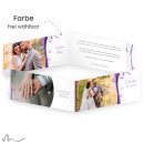 Dankeskarte Hochzeit Ametrin 21 x 10 cm Klappkarte