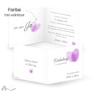 Hochzeitseinladung Fingerprint 14.5 x 14.5 cm Klappkarte