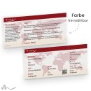 Hochzeitseinladung Travel 21 x 10 cm Doppelseitig