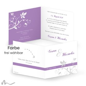 Hochzeitseinladung Achat 14.5 x 14.5 cm Klappkarte