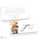 Hochzeitseinladung Ja 21 x 10 cm Doppelseitig