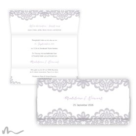 Hochzeitseinladung Einsame Spitze 21.5 x 10.5  cm Wickelfalz