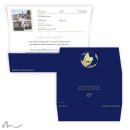 Hochzeitseinladung Reisepass Globus 21.5 x 10.5  cm Wickelfalz