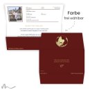 Hochzeitseinladung Reisepass Globus 21.5 x 10.5  cm Wickelfalz