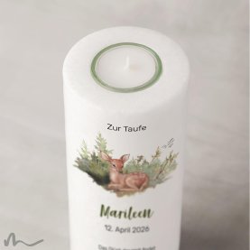 Taufkerze Rehkitz Ø8 x 20 cm