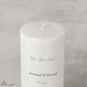 Hochzeitskerze Docht Total Floral Ø9 x 25 cm