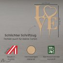 Cake Topper Love Heart Holz