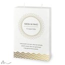 Hochzeitskerze Docht Goldstück 17 x 25 cm