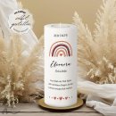 Taufkerze Regenbogen Erdtöne Ø8 x 20 cm