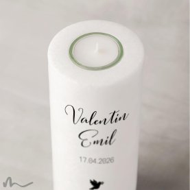 Taufkerze Schlicht Ø8 x 20 cm