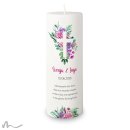 Hochzeitskerze Docht Florales Kreuz Ø9 x 25 cm