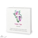 Hochzeitskerze Docht Florales Kreuz 20 x 20 cm