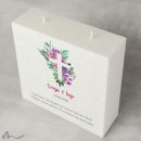 Hochzeitskerze Docht Florales Kreuz 20 x 20 cm