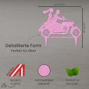 Cake Topper Motorrad Pink Glitzer