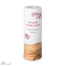 Hochzeitskerze Holzelement Magnolie Ø9 x 25 cm