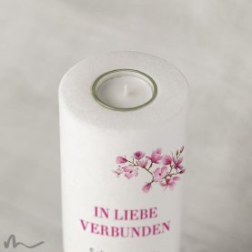 Hochzeitskerze Magnolie Ø9 x 25 cm