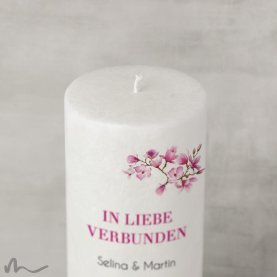 Hochzeitskerze Docht Magnolie Ø9 x 25 cm