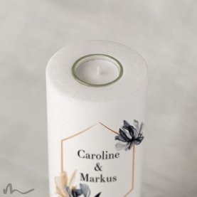 Hochzeitskerze Zeitlos Elegant Ø9 x 25 cm