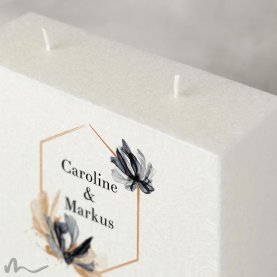 Hochzeitskerze Docht Zeitlos Elegant 20 x 20 cm