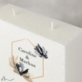 Hochzeitskerze Docht Zeitlos Elegant 17 x 25 cm