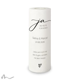 Hochzeitskerze Ja Ø9 x 25 cm