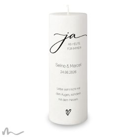 Hochzeitskerze Docht Ja Ø9 x 25 cm