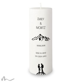 Hochzeitskerze Docht Bergleidenschaft Ø9 x 25 cm