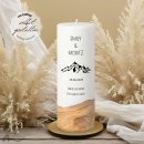 Hochzeitskerze Holzelement Bergleidenschaft Ø9 x 25 cm