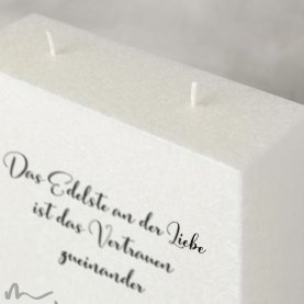 Hochzeitskerze Docht Schlicht 17 x 25 cm