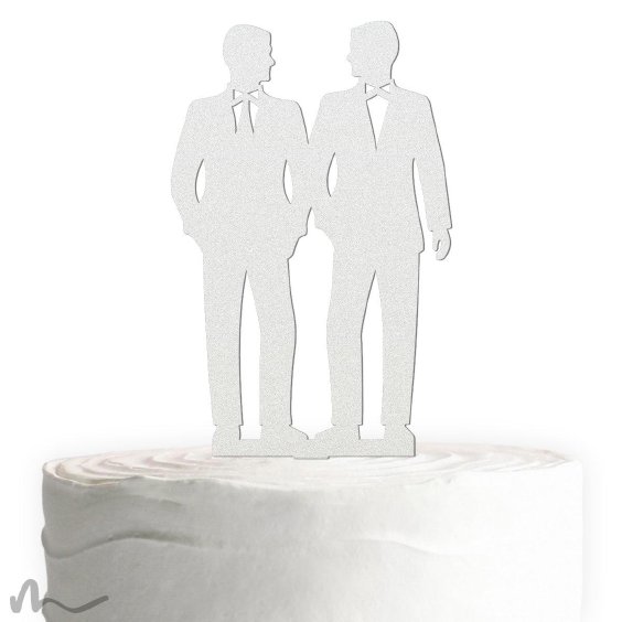 Cake Topper Mr und Mr Satiniert