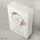 Hochzeitskerze Docht Pampasgras 17 x 25 cm