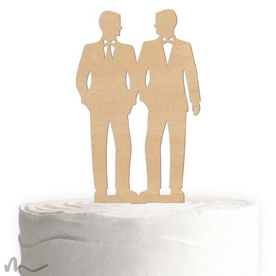 Cake Topper Mr und Mr Holz