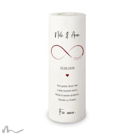 Hochzeitskerze Infinity Heart Ø9 x 25 cm