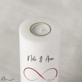 Hochzeitskerze Infinity Heart Ø9 x 25 cm
