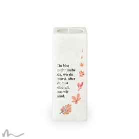 Trauerkerze Blätterregen 6 x 6 x 15 cm