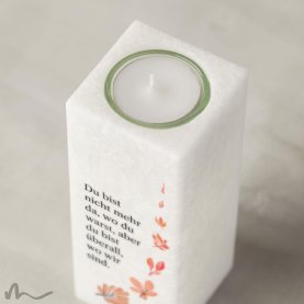 Trauerkerze Blätterregen 6 x 6 x 15 cm