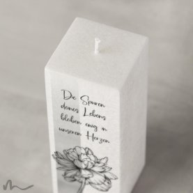 Trauerkerze Docht Gefühlssache 6 x 6 x 15 cm