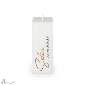 Freundschaftskerze Docht Einfach Schön 6 x 6 x 15 cm