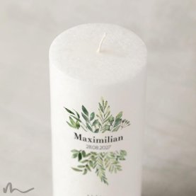 Kommunionkerze Docht Greenery Ø8 x 20 cm