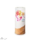Konfirmationskerze Holzelement Abendrot Ø8 x 20 cm