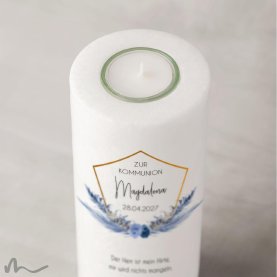 Kommunionkerze Boho Chic Ø8 x 20 cm