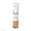 Konfirmationskerze Holzelement Docht Boho Chic Ø6 x 25 cm